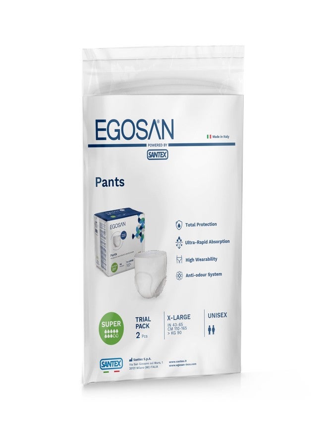 Egosan Super Incontinence Adult Pull Up Underwear with New Stretchable Waistband, Maximum Absorbency for Active Men and Women (XLarge, 2 Samples)